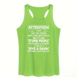 Green Graphic Tank Top